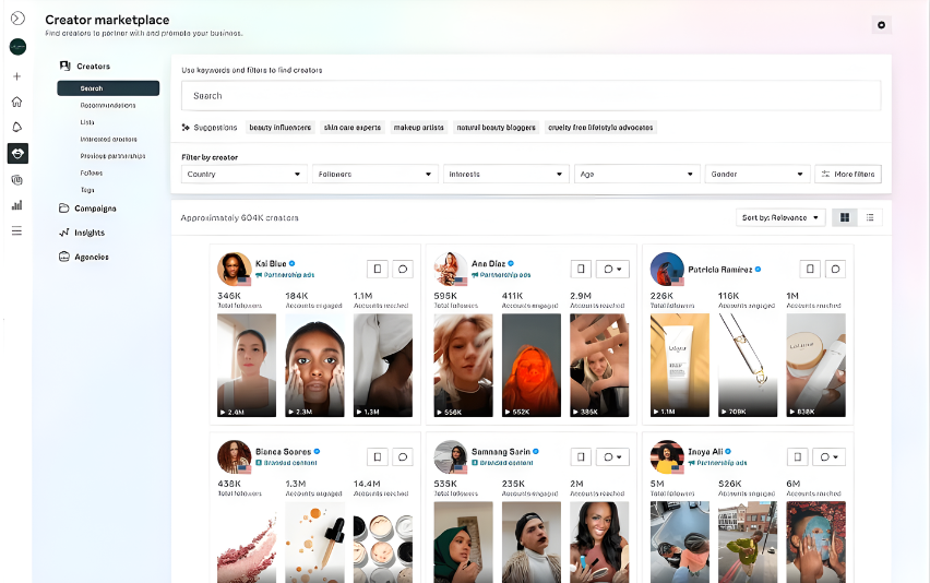 Meta Enhances Creator Marketplace With Smarter Search and Ad Performance Insights