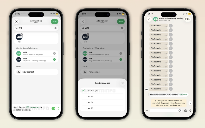 WhatsApp group chat updates