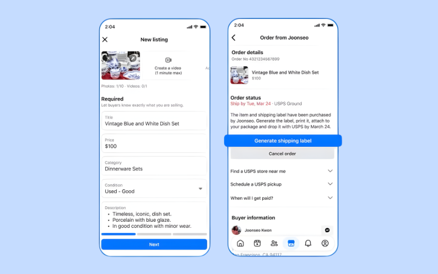 Meta AI auto replies marketplace