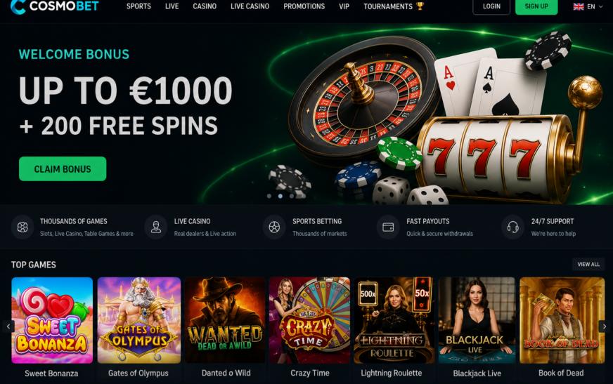 Cosmobet Online Casino & Sports Betting Platform Review